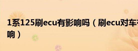 1系125刷ecu有影响吗（刷ecu对车有什么影响）