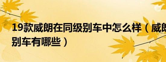 19款威朗在同级别车中怎么样（威朗的同级别车有哪些）