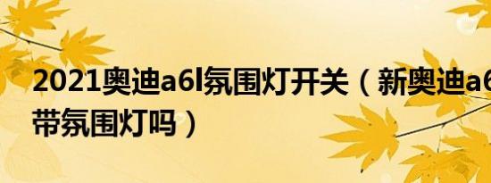2021奥迪a6l氛围灯开关（新奥迪a6l全系都带氛围灯吗）