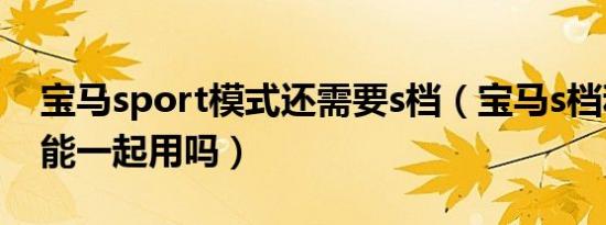 宝马sport模式还需要s档（宝马s档和sport能一起用吗）