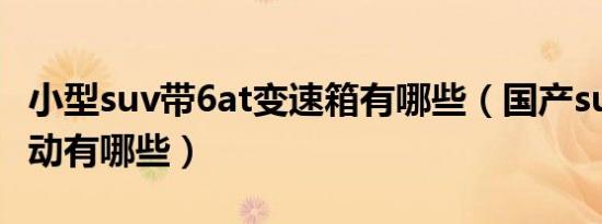 小型suv带6at变速箱有哪些（国产suv四轮驱动有哪些）