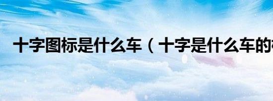 十字图标是什么车（十字是什么车的标志）