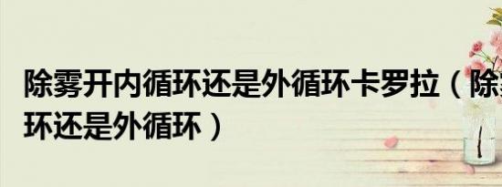 除雾开内循环还是外循环卡罗拉（除雾开内循环还是外循环）