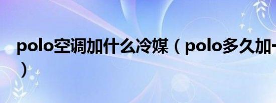 polo空调加什么冷媒（polo多久加一次冷媒）