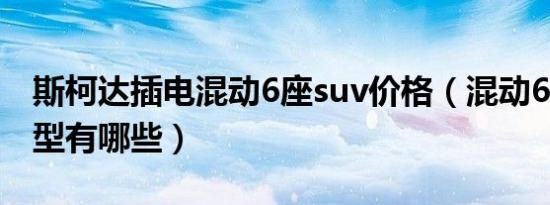 斯柯达插电混动6座suv价格（混动6座suv车型有哪些）