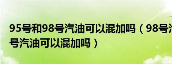95号和98号汽油可以混加吗（98号汽油和95号汽油可以混加吗）