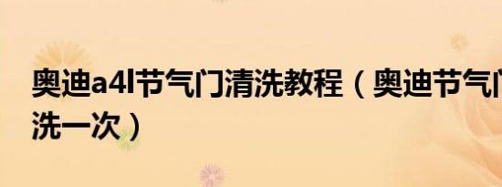 奥迪a4l节气门清洗教程（奥迪节气门多久清洗一次）
