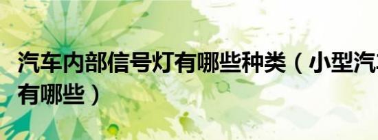 汽车内部信号灯有哪些种类（小型汽车信号灯有哪些）
