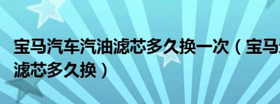 宝马汽车汽油滤芯多久换一次（宝马迷你汽油滤芯多久换）