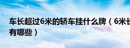 车长超过6米的轿车挂什么牌（6米长的轿车有哪些）