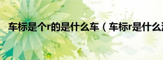 车标是个r的是什么车（车标r是什么汽车）