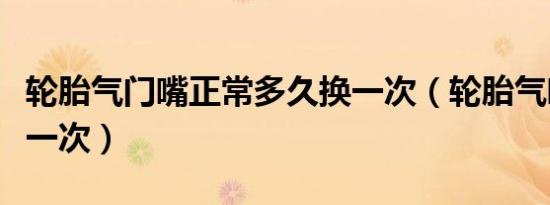 轮胎气门嘴正常多久换一次（轮胎气嘴多久换一次）