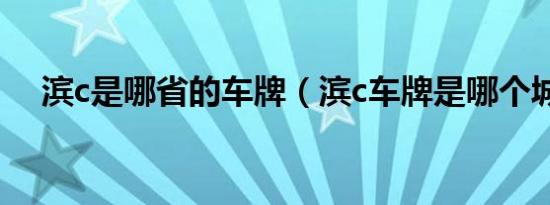 滨c是哪省的车牌（滨c车牌是哪个城市）