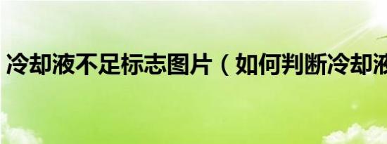 冷却液不足标志图片（如何判断冷却液不足）