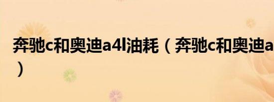 奔驰c和奥迪a4l油耗（奔驰c和奥迪a4l怎么选）