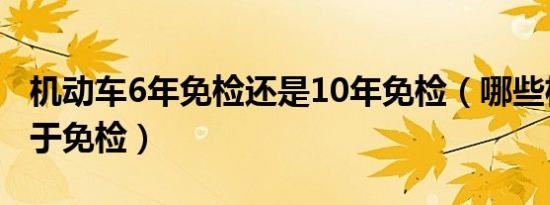 机动车6年免检还是10年免检（哪些机动车属于免检）