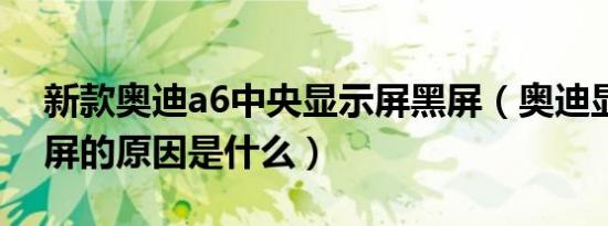 新款奥迪a6中央显示屏黑屏（奥迪显示屏黑屏的原因是什么）