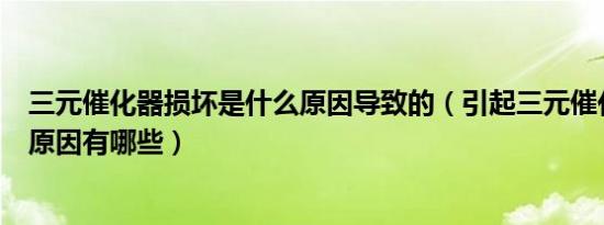 三元催化器损坏是什么原因导致的（引起三元催化器损坏的原因有哪些）