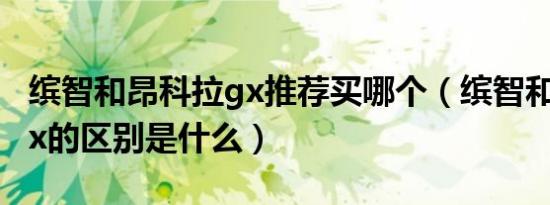 缤智和昂科拉gx推荐买哪个（缤智和昂科拉gx的区别是什么）