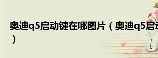 奥迪q5启动键在哪图片（奥迪q5启动键在哪）