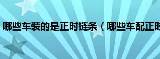哪些车装的是正时链条（哪些车配正时链条）