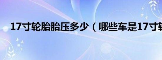 17寸轮胎胎压多少（哪些车是17寸轮胎）
