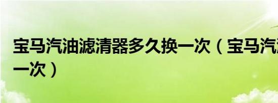 宝马汽油滤清器多久换一次（宝马汽滤多久换一次）