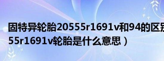 固特异轮胎20555r1691v和94的区别（205/55r1691v轮胎是什么意思）