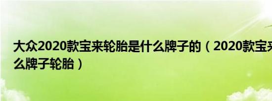 大众2020款宝来轮胎是什么牌子的（2020款宝来用的是什么牌子轮胎）