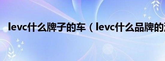 levc什么牌子的车（levc什么品牌的汽车）