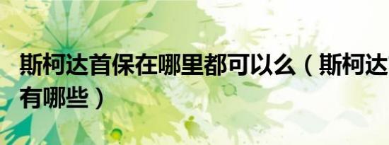 斯柯达首保在哪里都可以么（斯柯达首保项目有哪些）