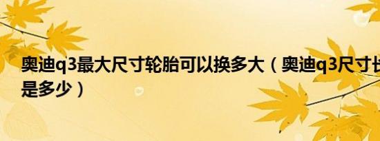 奥迪q3最大尺寸轮胎可以换多大（奥迪q3尺寸长宽高分别是多少）