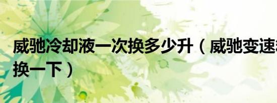 威驰冷却液一次换多少升（威驰变速箱油多久换一下）