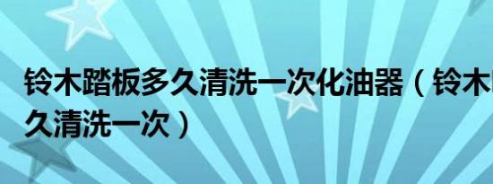 铃木踏板多久清洗一次化油器（铃木喷油嘴多久清洗一次）
