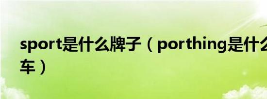 sport是什么牌子（porthing是什么品牌的车）