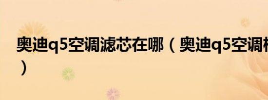 奥迪q5空调滤芯在哪（奥迪q5空调格多久换）