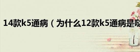 14款k5通病（为什么12款k5通病是哒哒响）