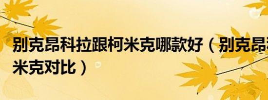 别克昂科拉跟柯米克哪款好（别克昂科拉和柯米克对比）