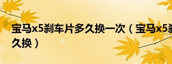 宝马x5刹车片多久换一次（宝马x5刹车盘多久换）