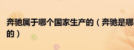 奔驰属于哪个国家生产的（奔驰是哪个国家产的）