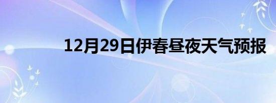 12月29日伊春昼夜天气预报