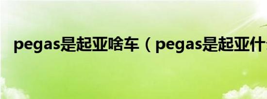 pegas是起亚啥车（pegas是起亚什么车）