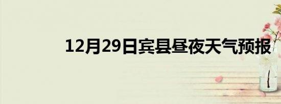 12月29日宾县昼夜天气预报