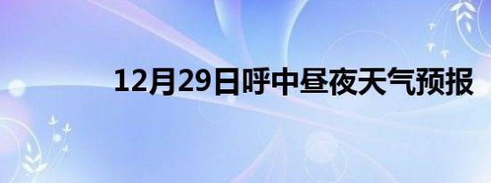 12月29日呼中昼夜天气预报