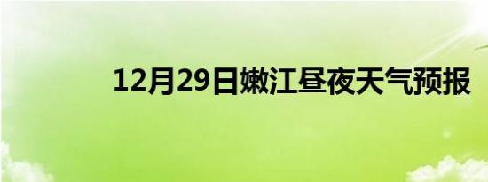 12月29日嫩江昼夜天气预报