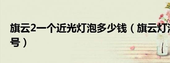 旗云2一个近光灯泡多少钱（旗云灯泡什么型号）
