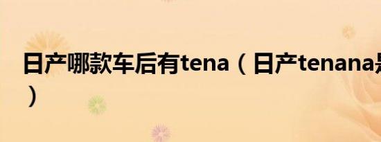 日产哪款车后有tena（日产tenana是什么车）