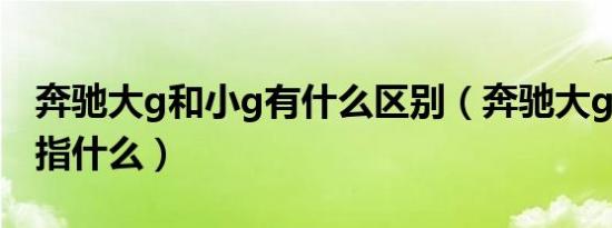 奔驰大g和小g有什么区别（奔驰大g和小g是指什么）