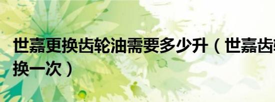 世嘉更换齿轮油需要多少升（世嘉齿轮油多久换一次）