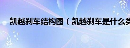 凯越刹车结构图（凯越刹车是什么类型）